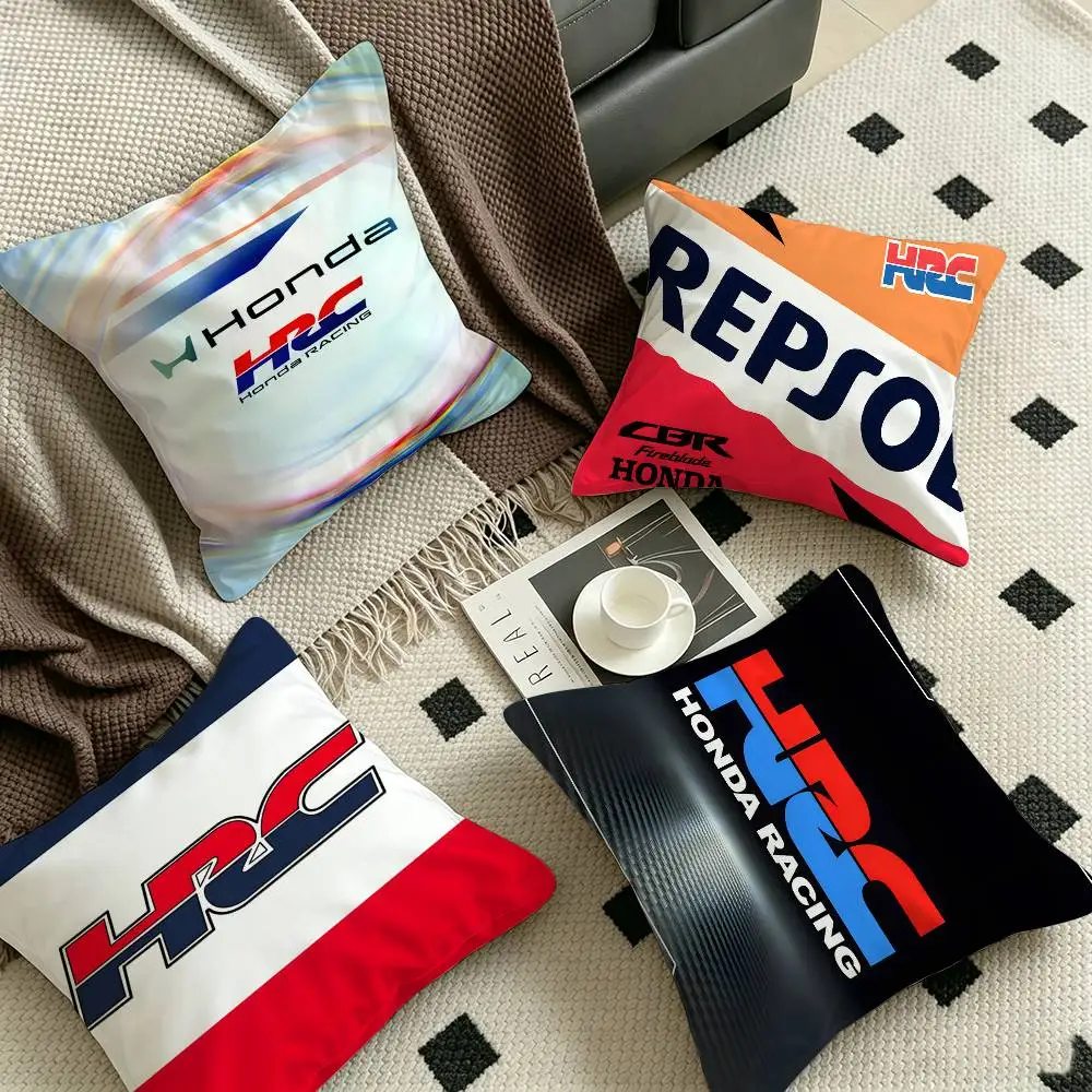 3D HRC HONDA motorcycle logo Cushion Cover Car Throw Pillow Case For Sofa Car Christmas Gift 40x40cm 45x45cm
