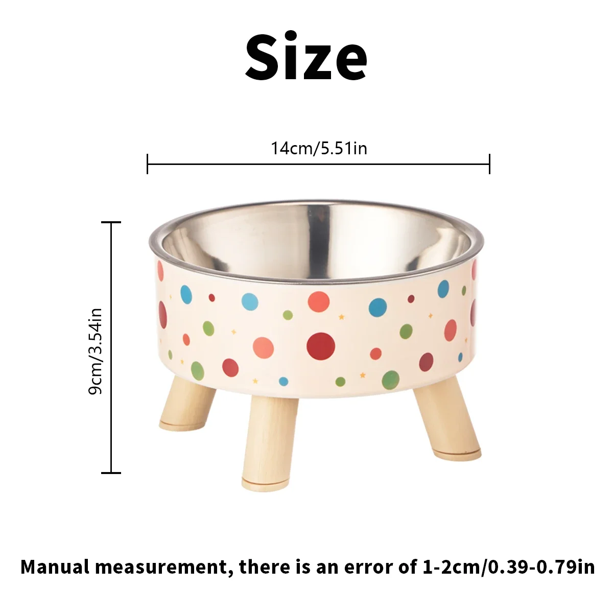 وعاء قطط مرتفع برسوم كرتونية - ستانلس ستيل، حماية للرقبة ومضاد للاختناق، سعة كبيرة، غير قابل للانزلاق، سهل التنظيف، أنيق للحيوانات الأليفة #2