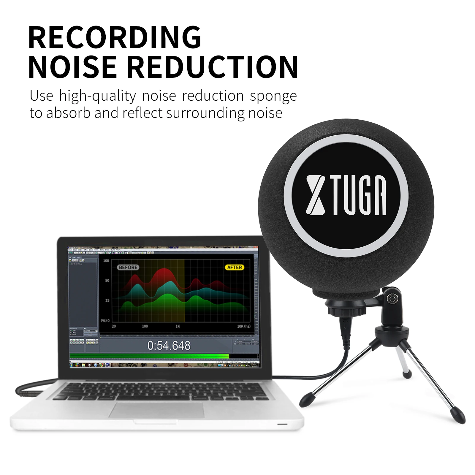 Dieci articoli TLF Xtuga CV-101 Studios Pop Filter Foam Metallo Microfono acustico Parabrezza per cancellazione del rumore per la registrazione e Si