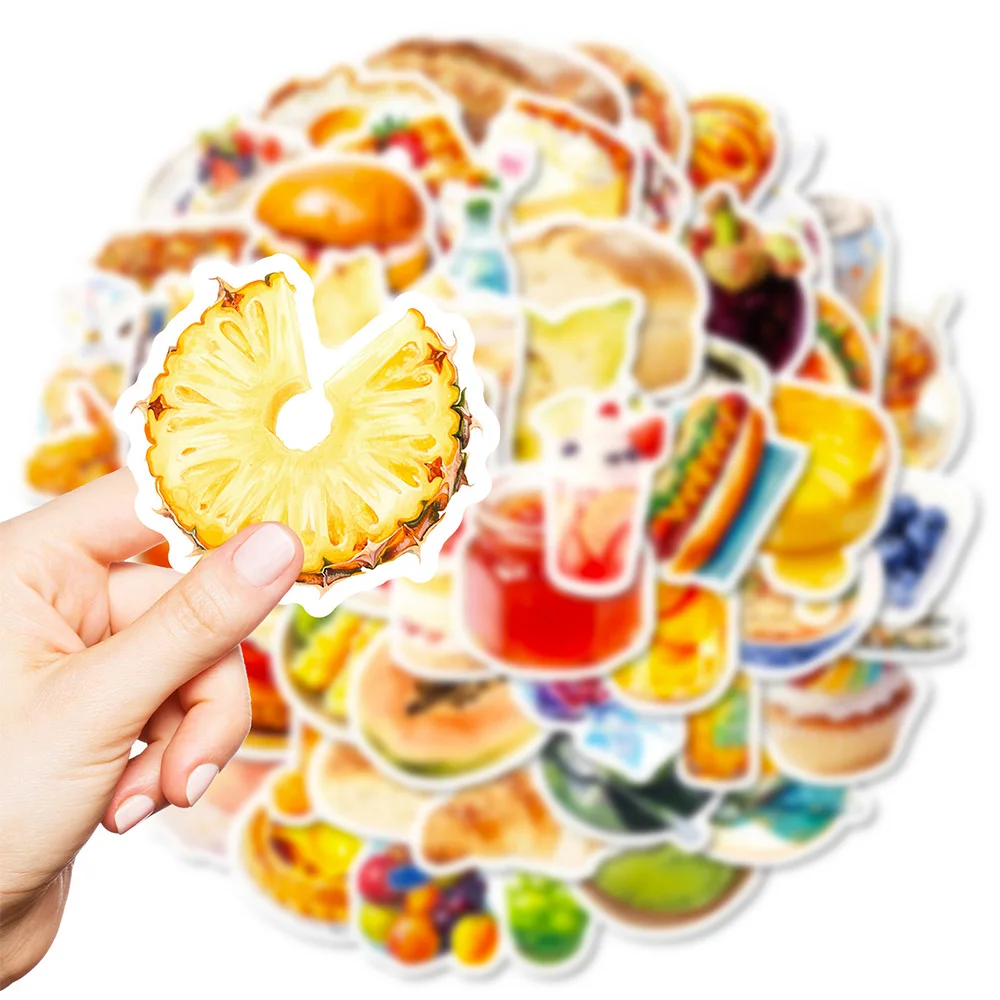 

10/30/50pcs Kawaii Delicate Dessert Cartoon Stickers Cute Food Graffiti Decals Toy DIY Skateboard Guitar Phone Aesthetic Sticker