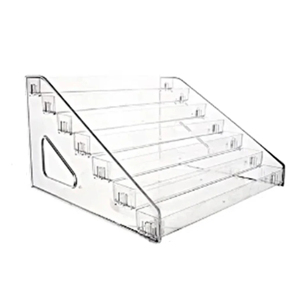 Ladder Style Acrylic Display Stand for Multi Purpose Use with Toys Skincare Items Collectibles and Blind Box Figures