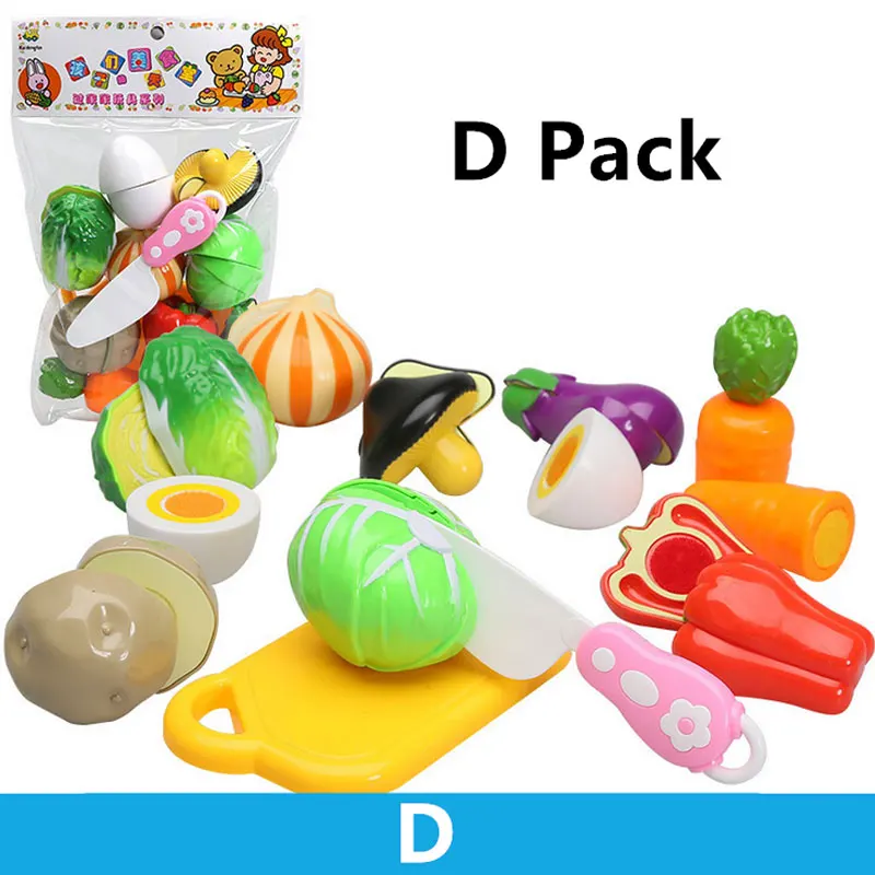 5 Style Pretend Play Kids Kitchen Toys for Children Educational Toys for Kids Plastic Fruit Safety Classic Toys