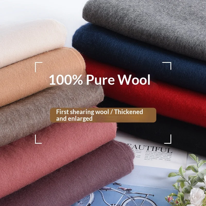Autumn and winter solid color wool shawl scarf 2025 warm long scarf air-conditioned room thickened fashion thickened warm