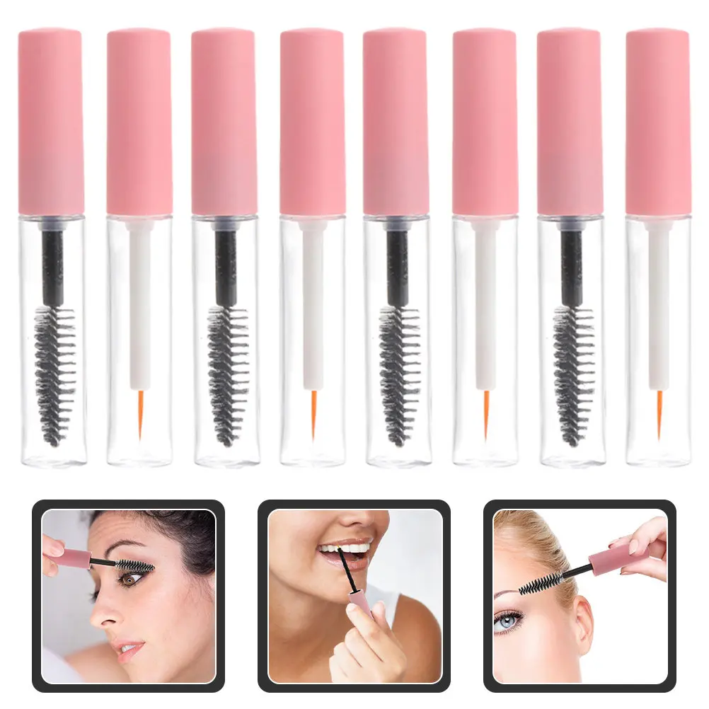Empty Mascara Tubes Set – Portable Transparent Sealed Wand Containers for Eyelash Serum, Eyeliner & DIY Cosmetics