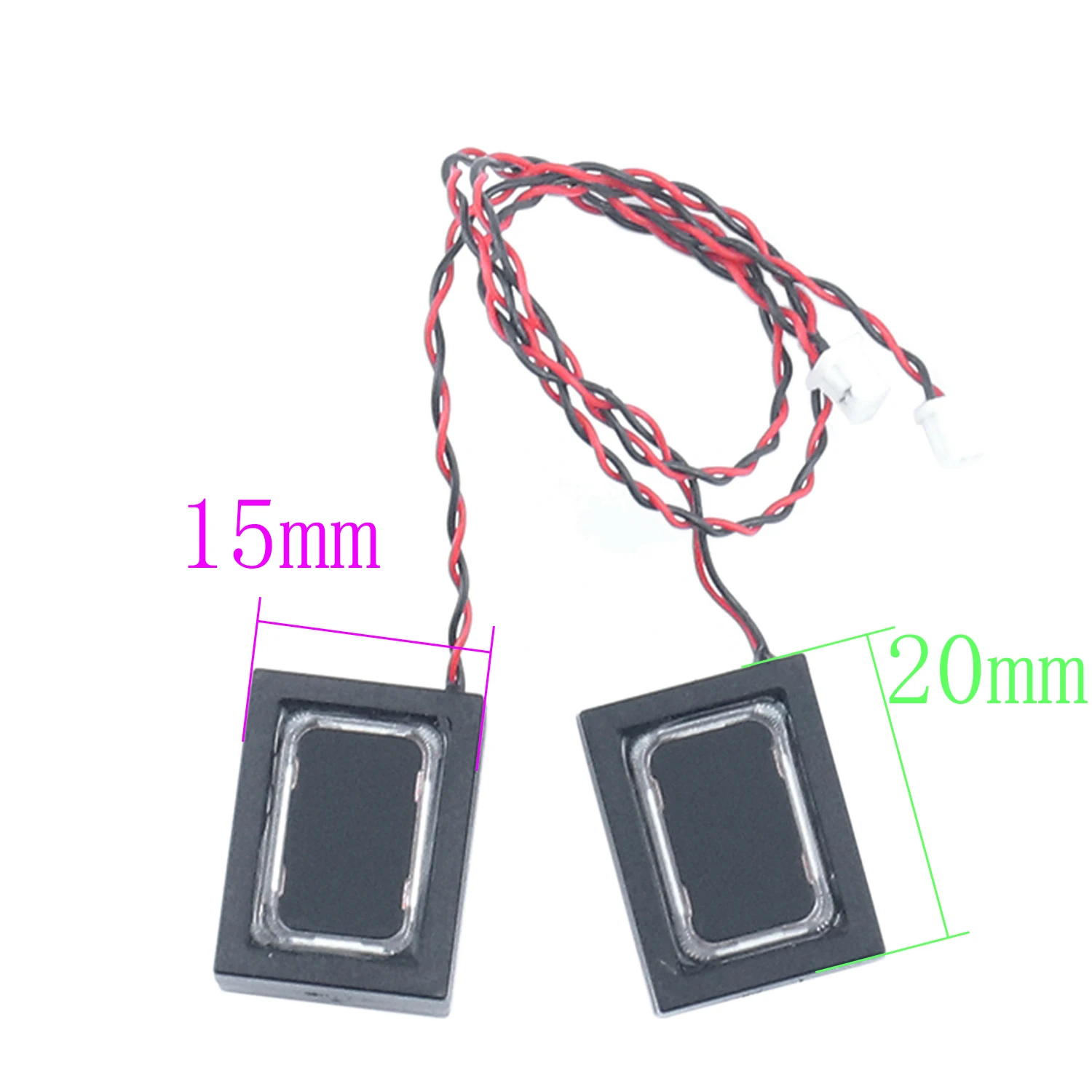 GHXAMP 20mm * 15mm kwadratowy mały głośnik wnękowy 8ohm 0.8W inteligentny tablet domowy głośnik do transmisji głosowej grubość 8mm 2 szt.