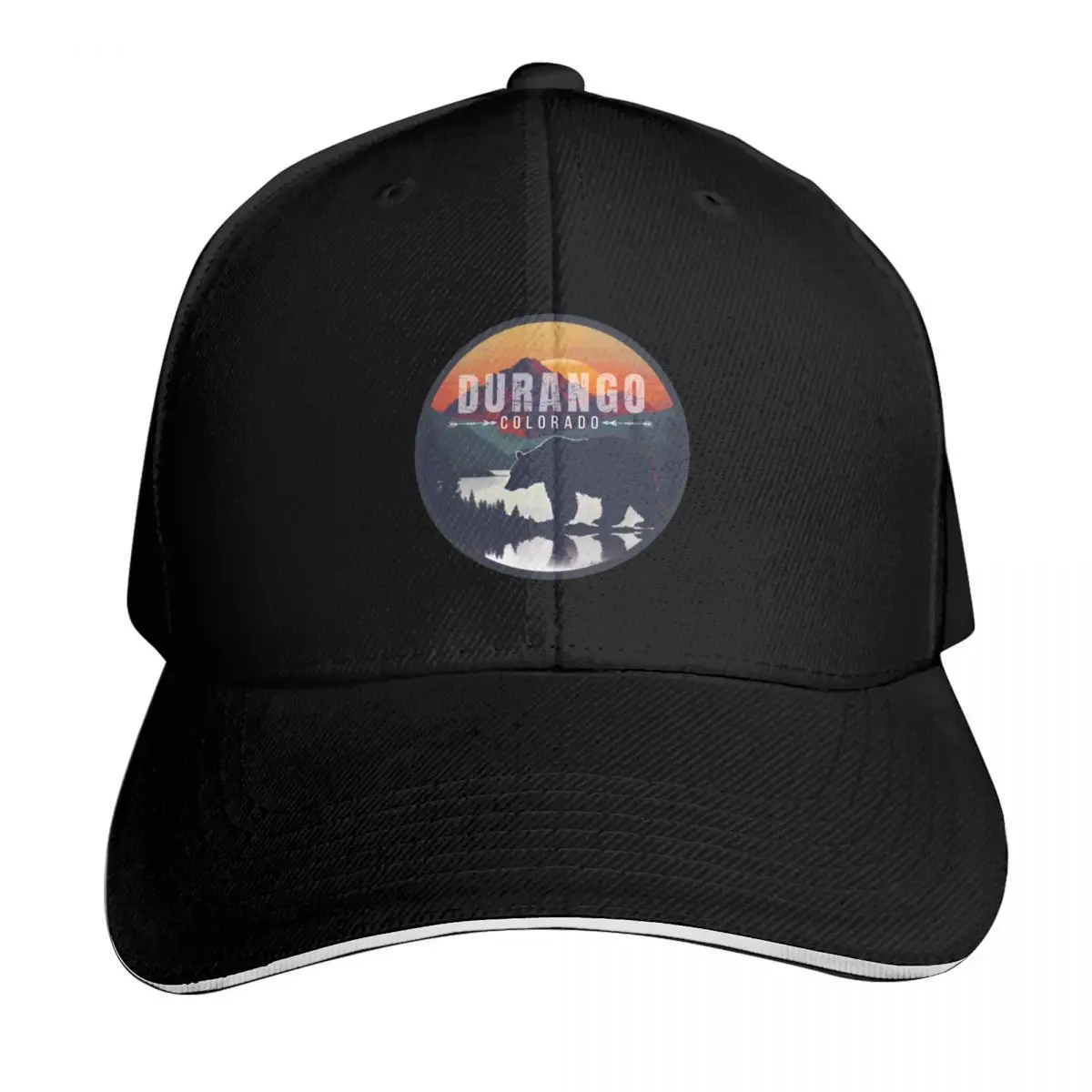 Durango Colorado Retro Landscape Baseball Cap Breathable Mesh Back Adjustable Buckle Closure Moisture Wicking Quick Dry