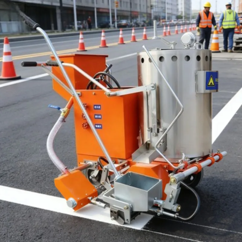 

Multi-Functional Road Marking Machine, for Thermoplastic, Paint, and Cold Plastic Materials, Versatile Use