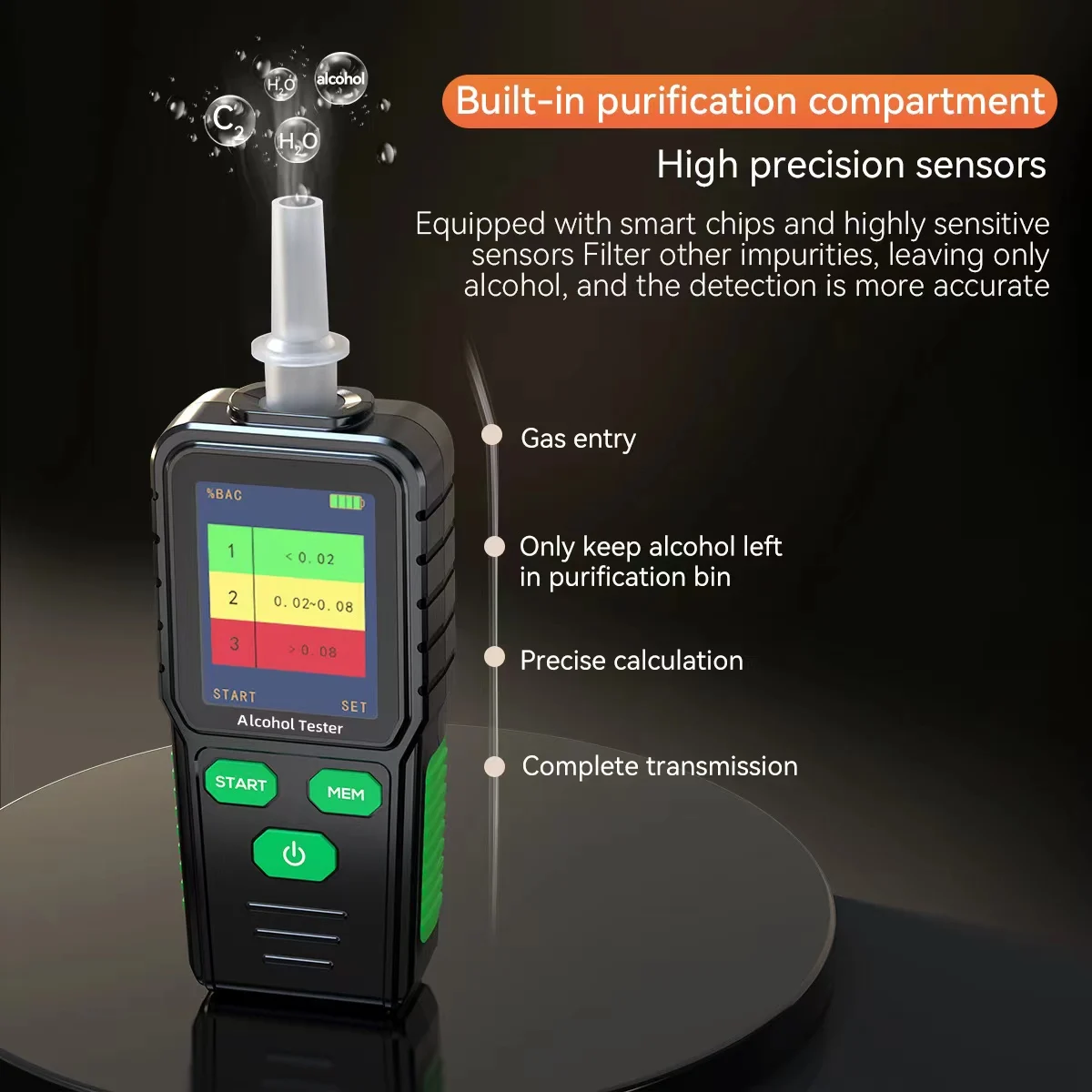 R & D-probador profesional de Alcohol RD930, alcoholímetro Digital para coche, probador de respiración de vino, Detector de Alcohol recargable,