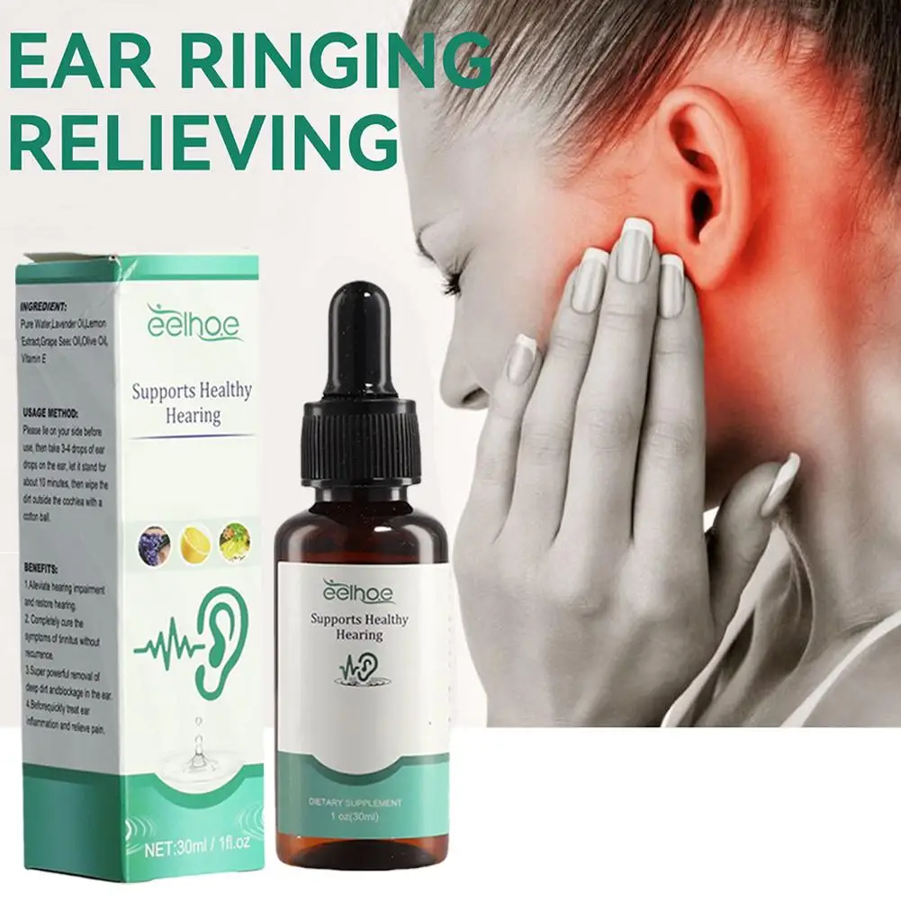 Ear Ringing Treatment Oil Deafness Earache Relieve Ear Swelling Discharge Otitis Hard Hearing Tinnitus Ear Drops 30ml