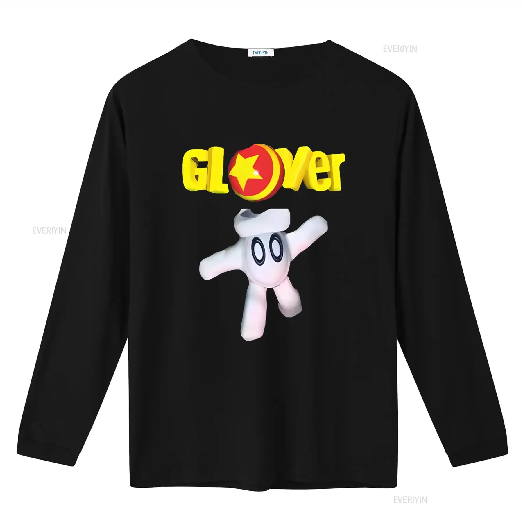 Glover N64 Cover Art Retro Style T Shirt White Cartoon Character with Big Eyes and Fun Design vintage Washed designer clothes
