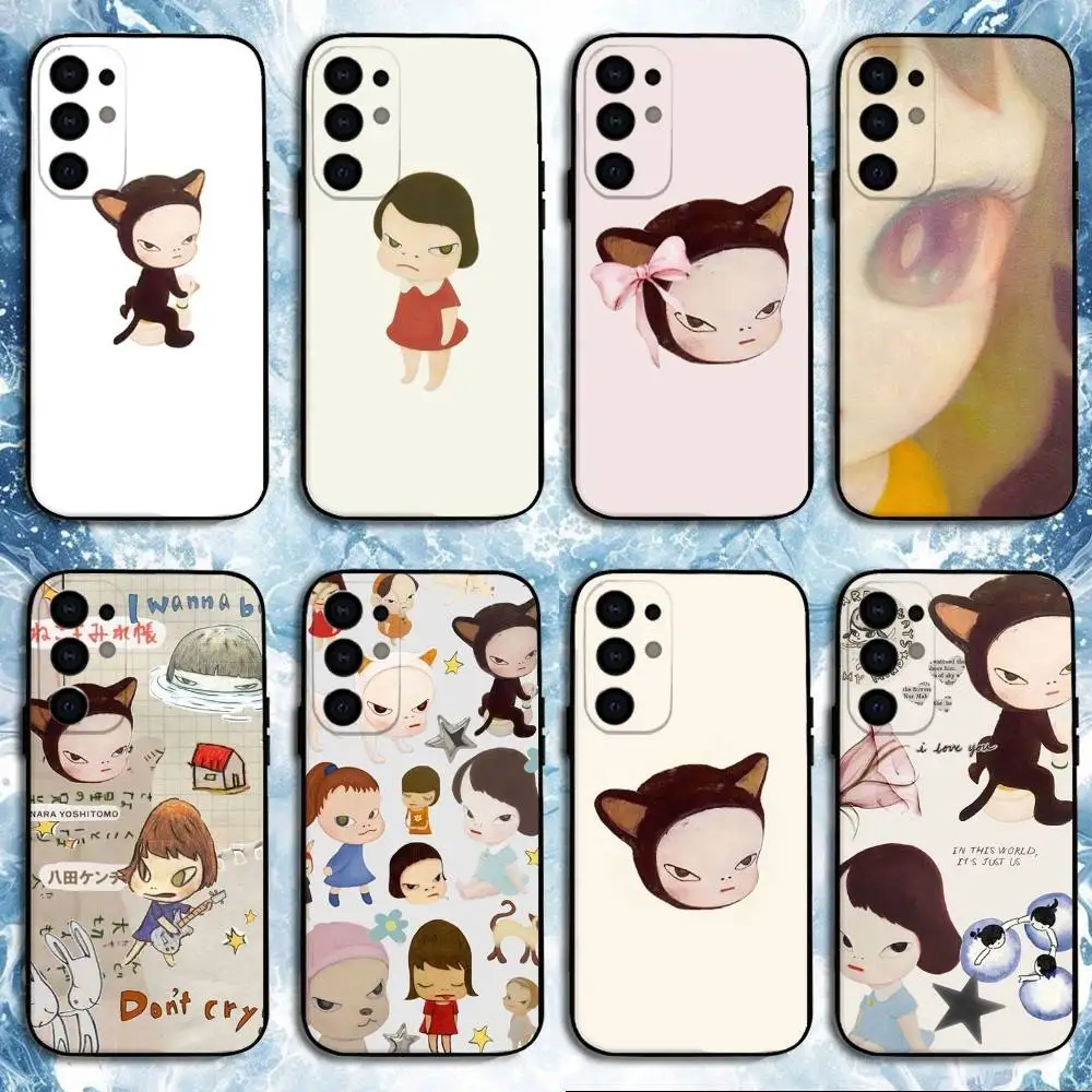 

Art Yoshitomo Nara Phone Case For Samsung S25,S24,S23,S22,S21,S20,Plus,Fe,Lite,Others Black Cover
