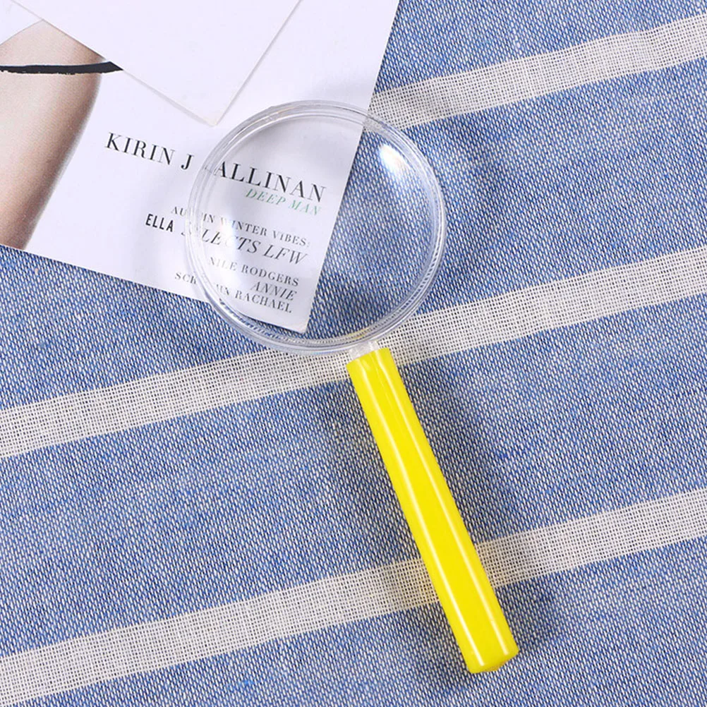 

30pcs Teaching Glass Durable Acrylic Lens Plastic Handheld Magnifier Handle Mini Portable Handheld Students Learning
