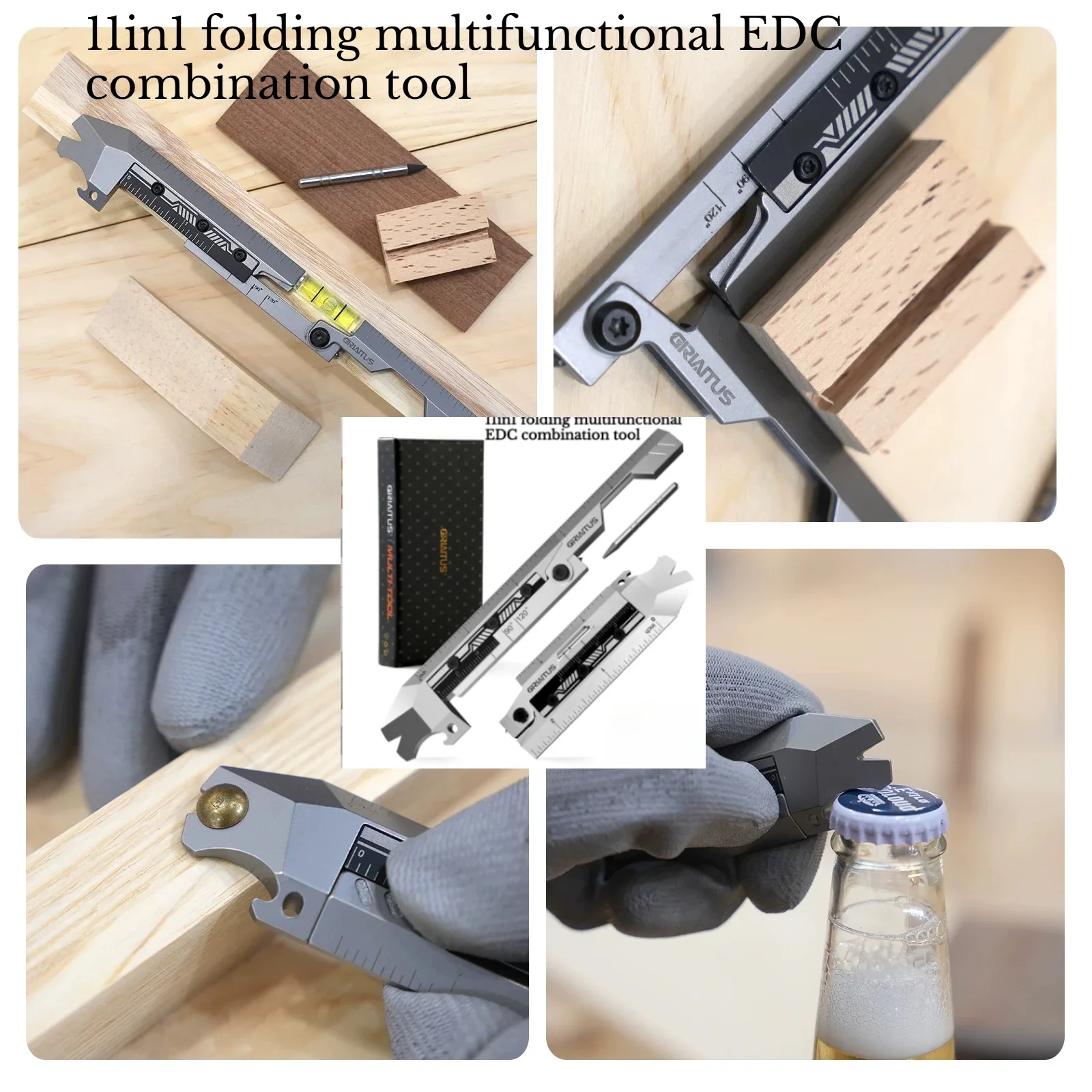 Outdoor Portable Titanium Alloy EDC Multifunctional 11 in 1 Combination Tool, Outdoor Portable Emergency Tool