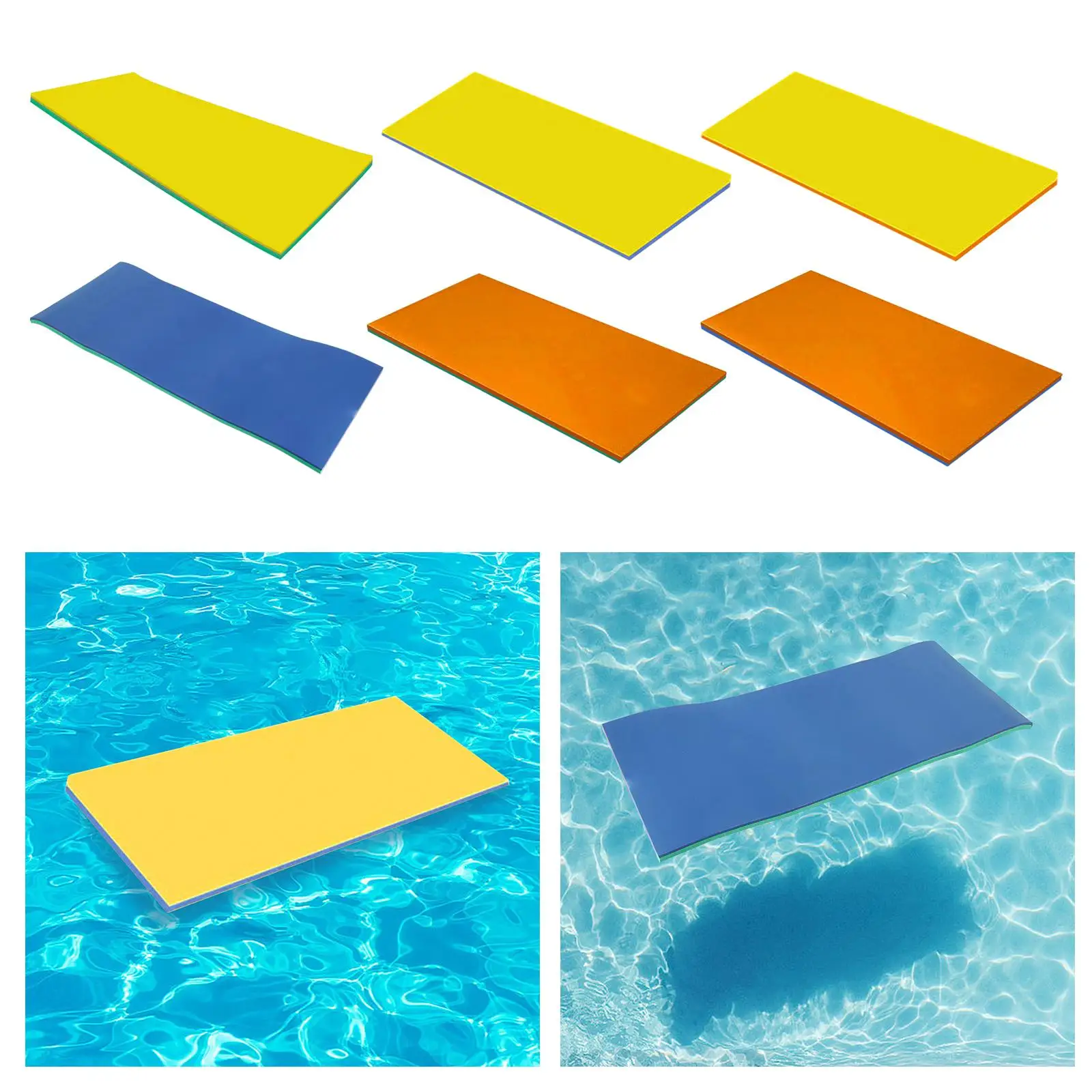 

Floating Water Mat 2 Layer High Density Play Float Mat Bed Unsinkable Float Blanket for Party Adults Swimming Outdoor Boating