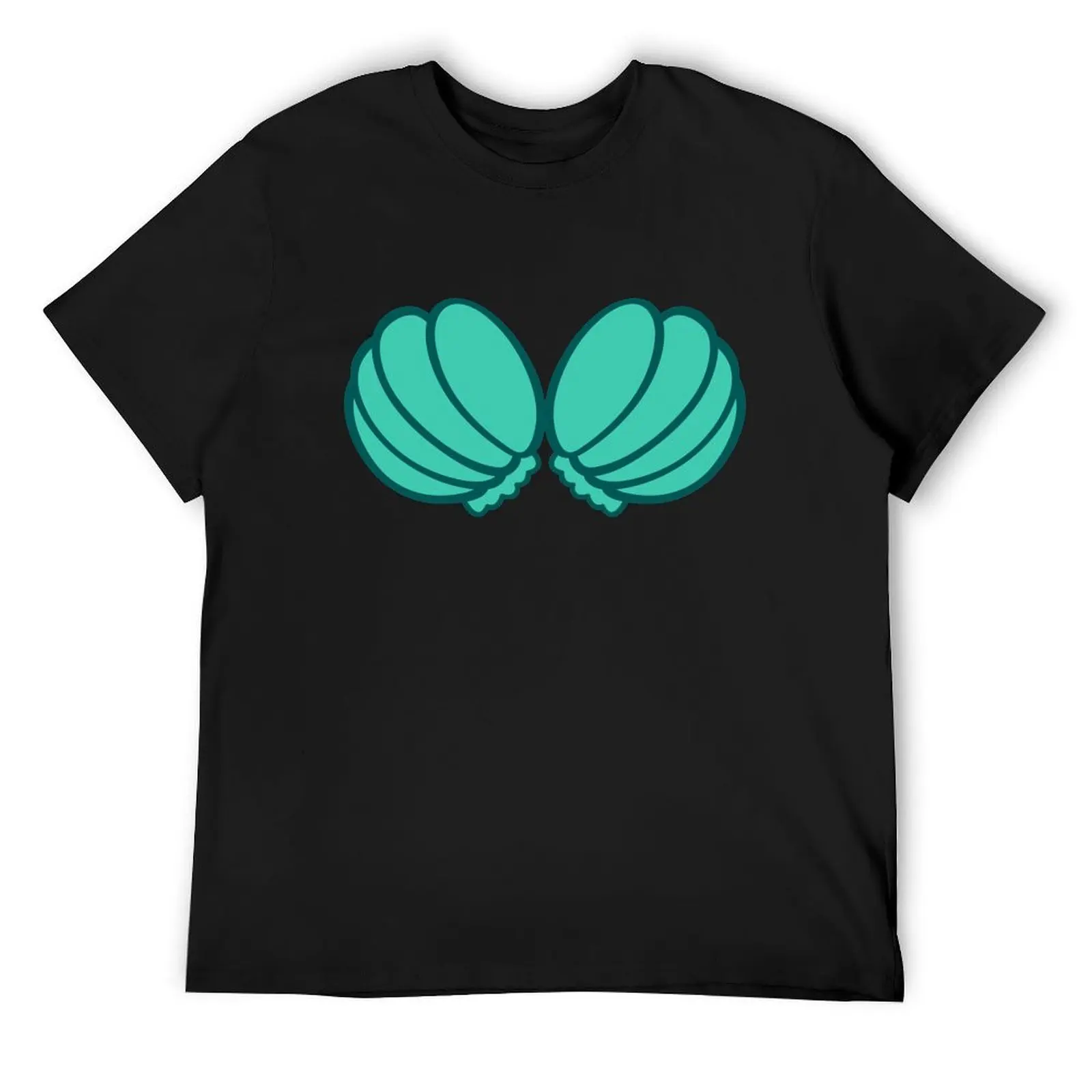 

Green Big Seashell Bra T-Shirt customs design your own for a boy customizeds luxury designer mens graphic t-shirts big and tall