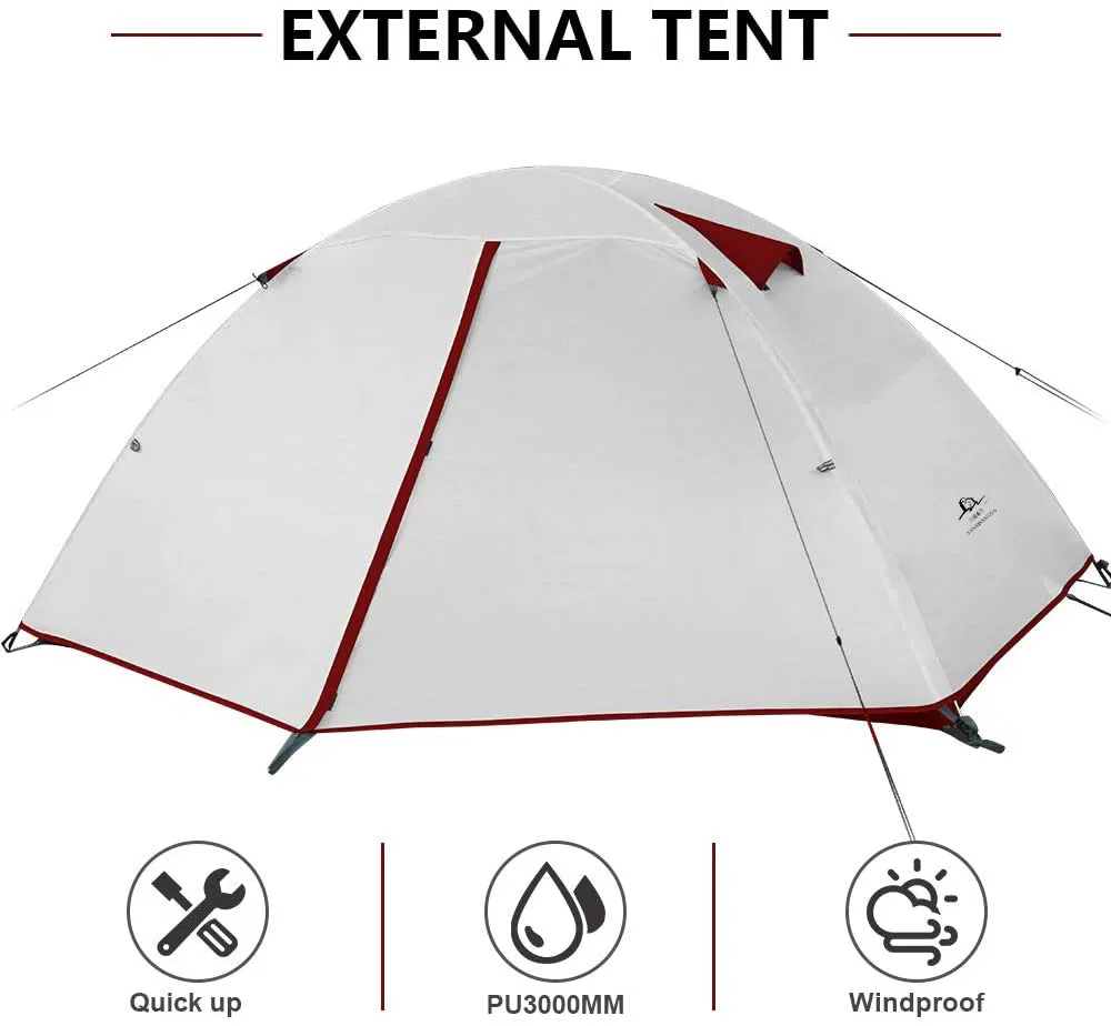 2024 China Factory Direct Supply 2 Man Hiking Tent Family Waterproof Camping Tent