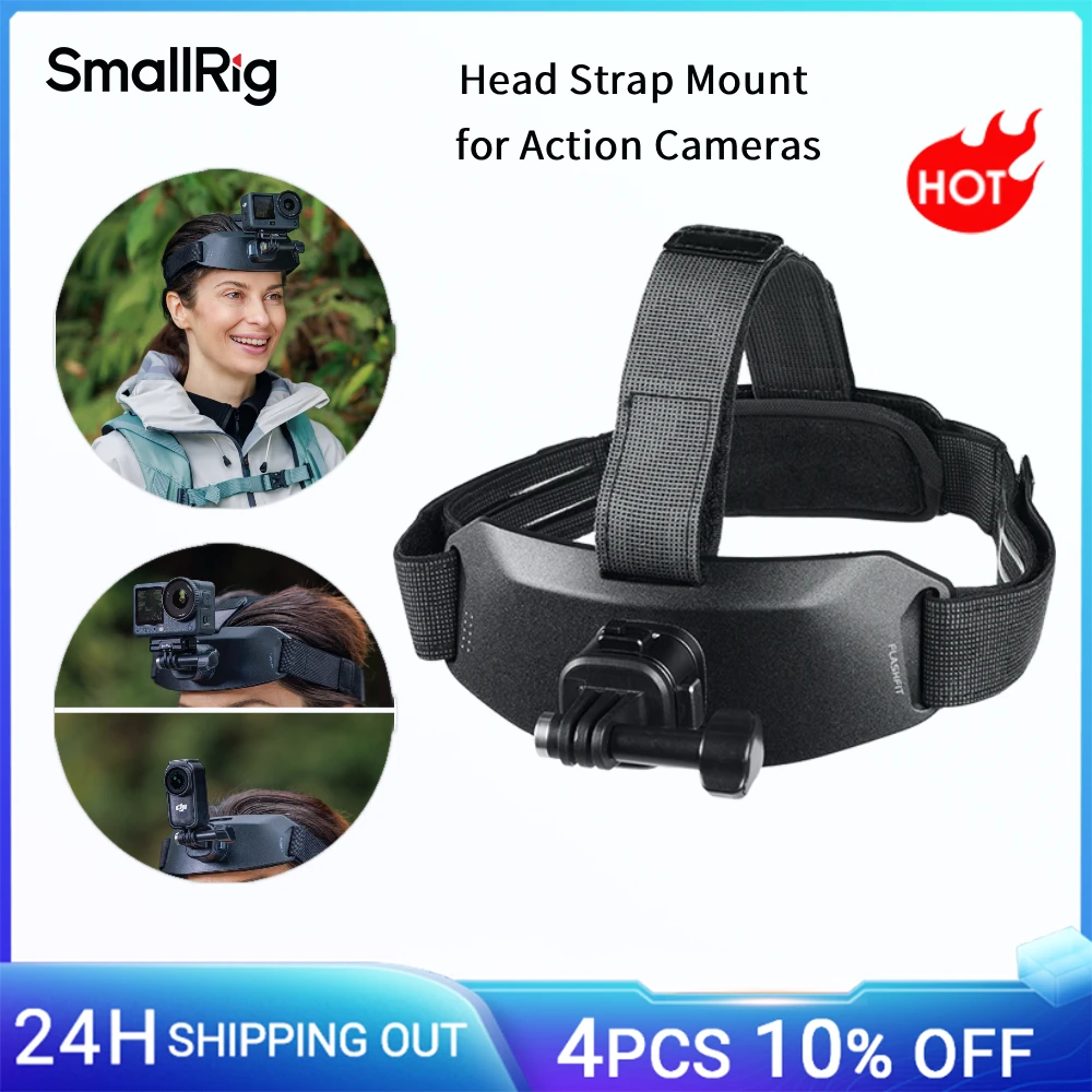 

Крепление на голову SmallRig для экшн-камер с быстрым креплением в один шаг, регулируемое, для DJI OSMO, GoPro, Insta 360 -5724
