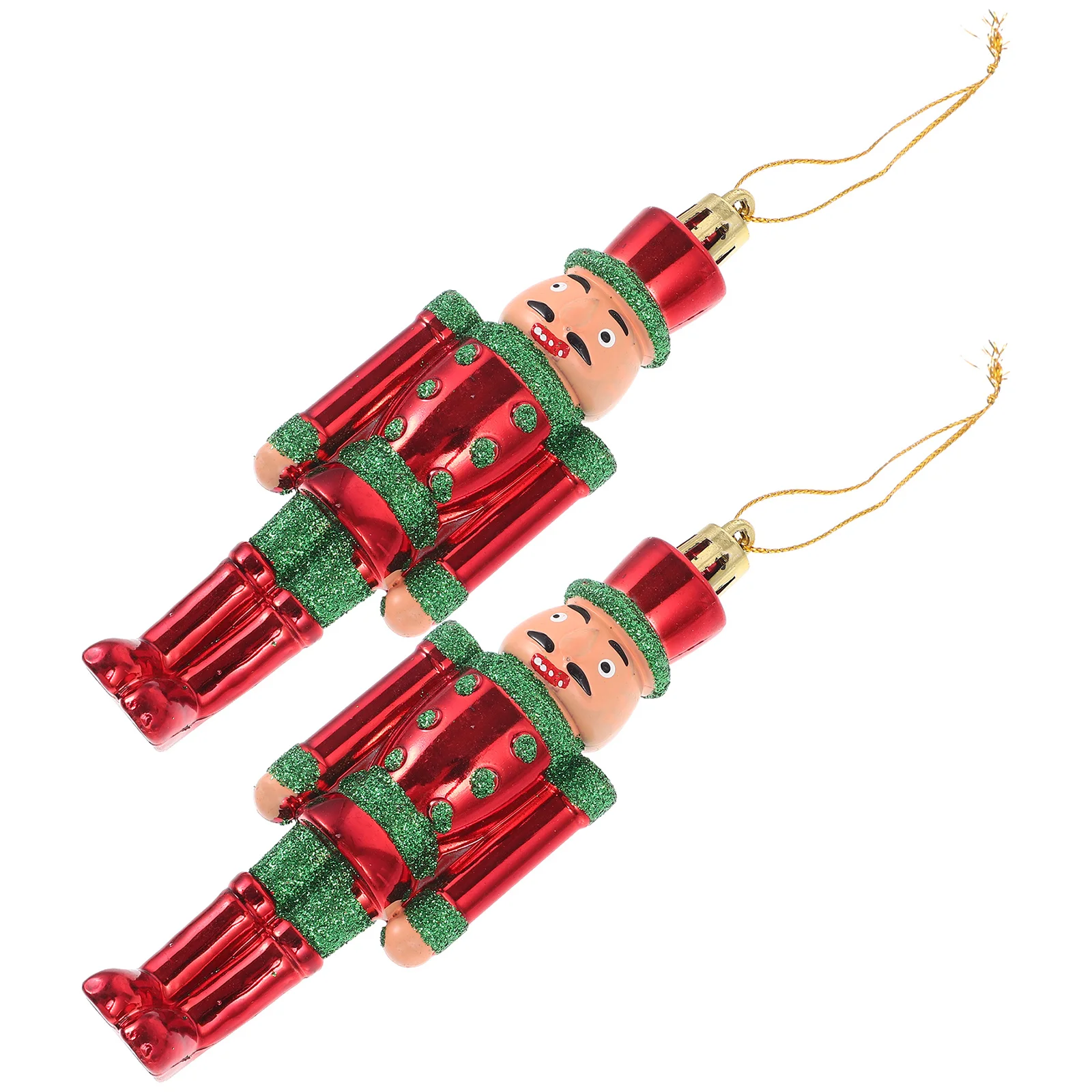 

2Pcs Xmas Hanging Nutcracker Soldier Plastic Ornaments Xmas Tree Decor Holiday Party Pendant Christmas Tree Hanging Nutcracker