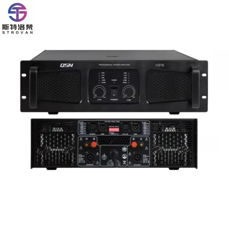 

Professional Power Amplifier H315 Class AB 2 Channel 1500W*2 8Ω Stereo for Sub Woofer