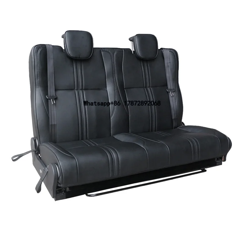 Autoliuma Bifold Foldable Bench Seat with ISOFIX Swivel Mechanism Seat Belts-for RV Interior Accessories