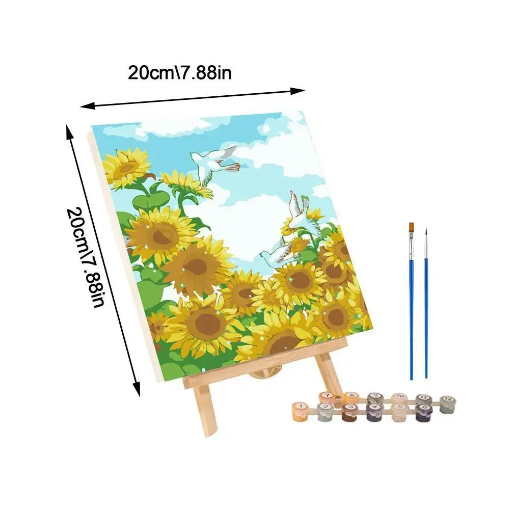 116905 Frame Painting By Numbers Kits Abstract Sunset Landscape Modern Drawing Coloring By Numbers Acrylic Paint For Home Decor