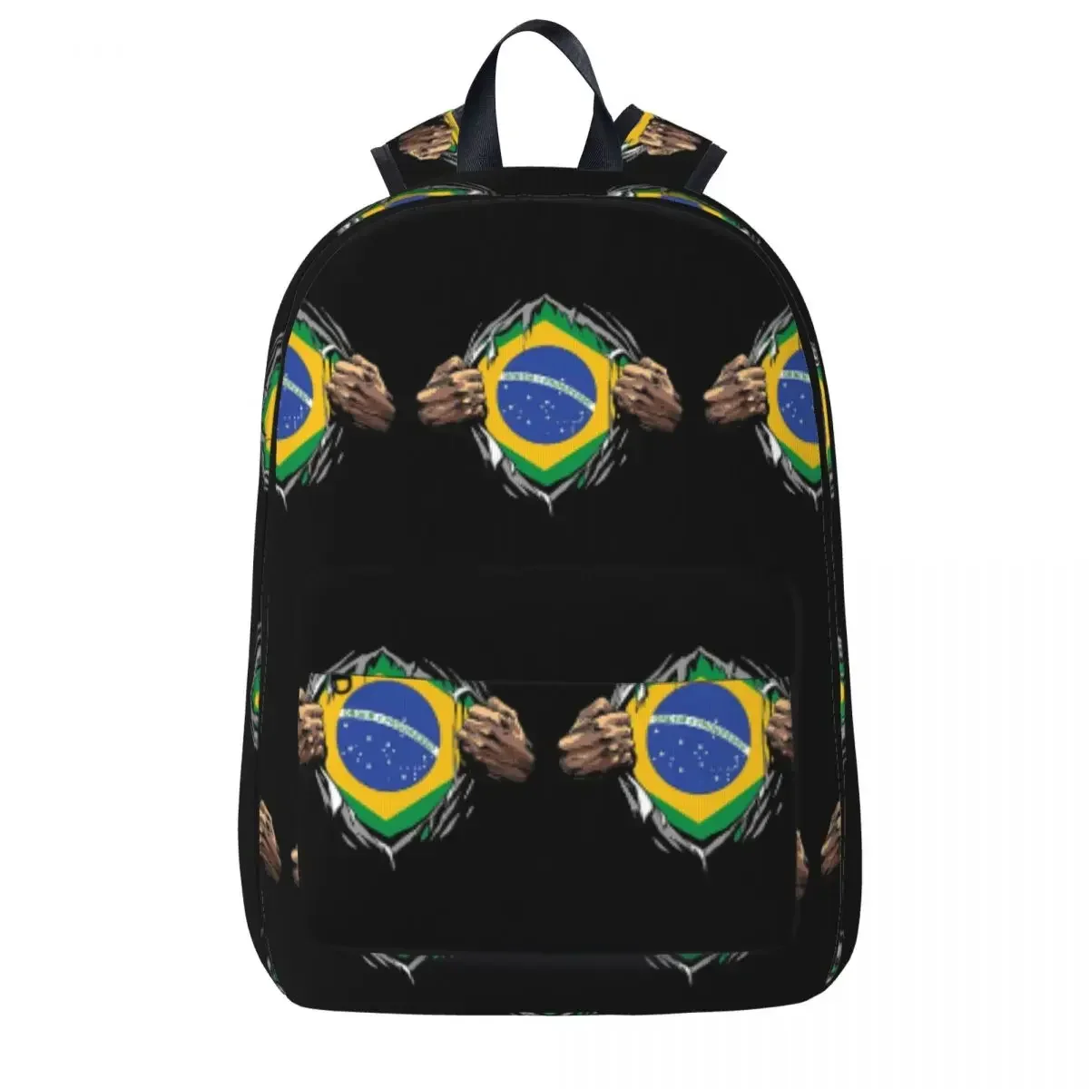 

Brazil National Flag Backpacks Large Capacity Student Book bag Shoulder Bag Laptop Rucksack Travel Rucksack Children School Bag