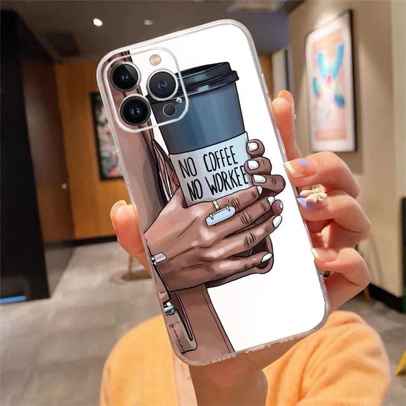 حافظة هاتف لهاتف آيفون 17 برو ماكس 17 اير 16 15 14 13 برو ماكس 15 16 برو 15 بلس موافق ولكن القهوة الأولى #5