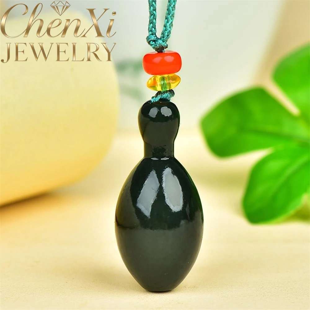 

High-End Natural Hetian Jade Greenstone Bottle Pendant Luxury Quality Fashion Fine Jewelry Exquisite Elegant Charms Mascots Gift
