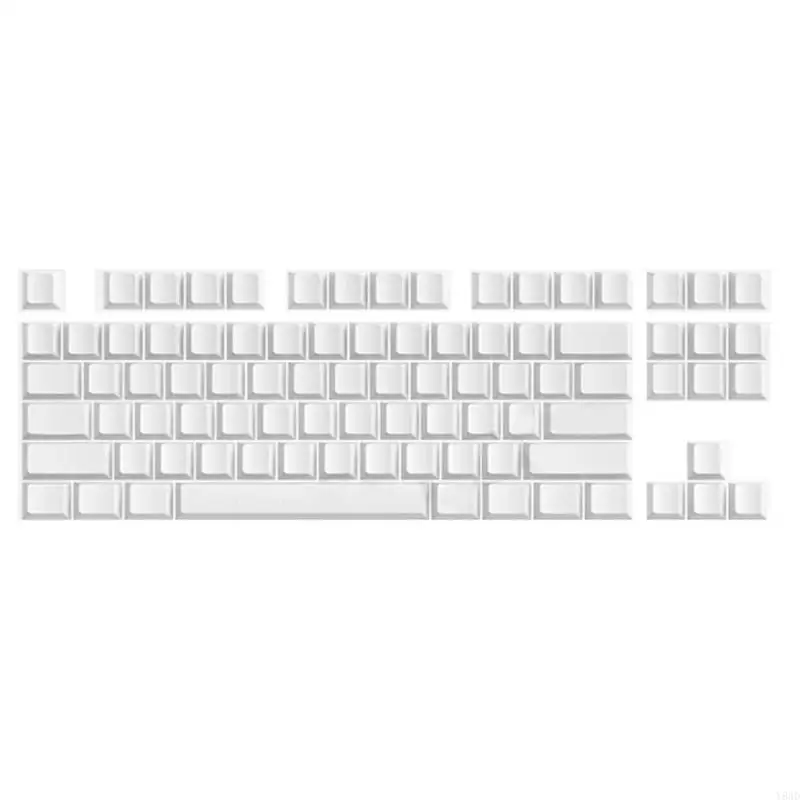 Y8AD 87pcs White non incisione PBT Blank KeyCap Profilo originale per MX