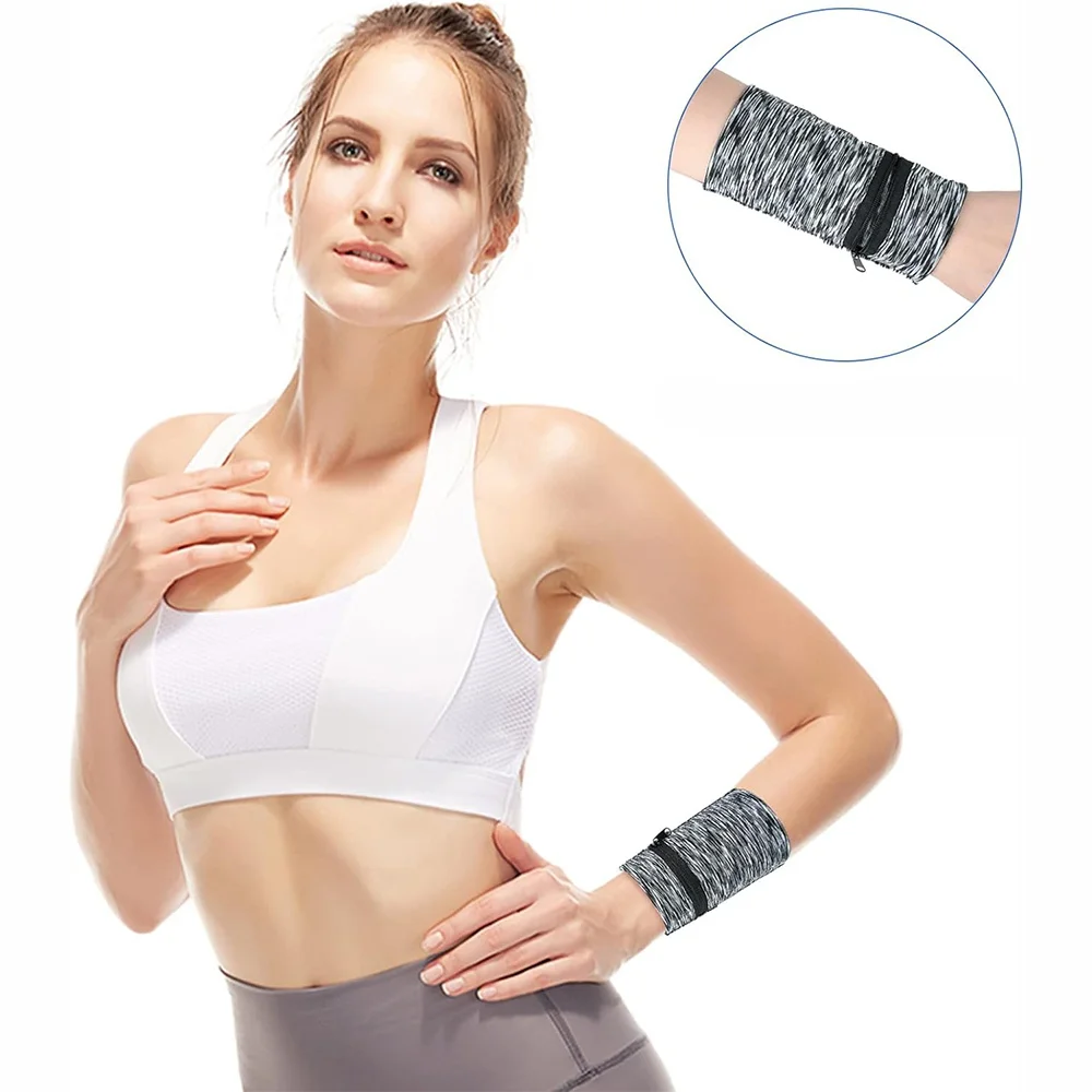 Sport Armband Taschen Handgelenks chutz Laufen Sport Sicherheit Grey Serie Unterstützung Klammer Wrap Armband Schmetterling Stil Handgelenk Tasche