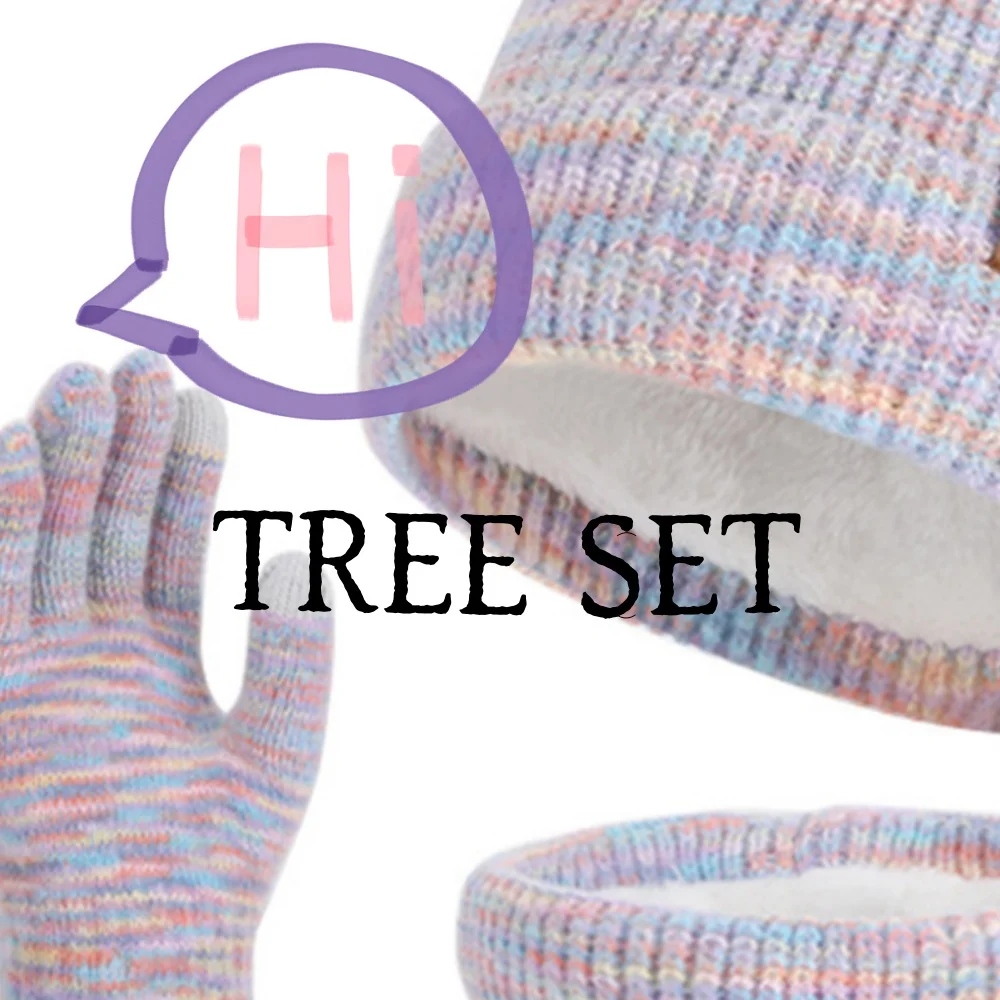 

Утолщенный вязаный шарф, перчатки с сенсорным экраном, зимние теплые варежки, модная шапка, товары для занятий спортом на открытом воздухе, теплые мягкие варежки, комплекты кепок