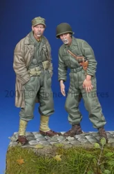 1/35 Scale Resin Figure Model Kit Diecast Hobby Miniature Military Statue US Tank Crew Set (2 Figures) Unassembled Unpainted 399