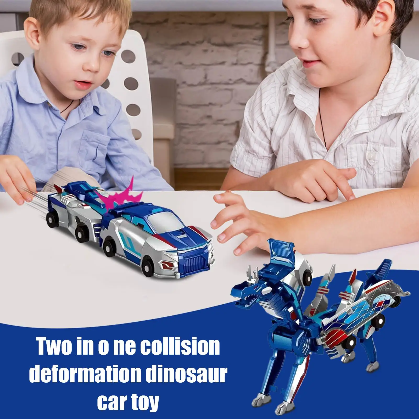 Colisión que transforma el dinosaurio coche de juguete magnético dinosaurio TransformersCar se transformar en los dinosaurios divertido que transforma los coches