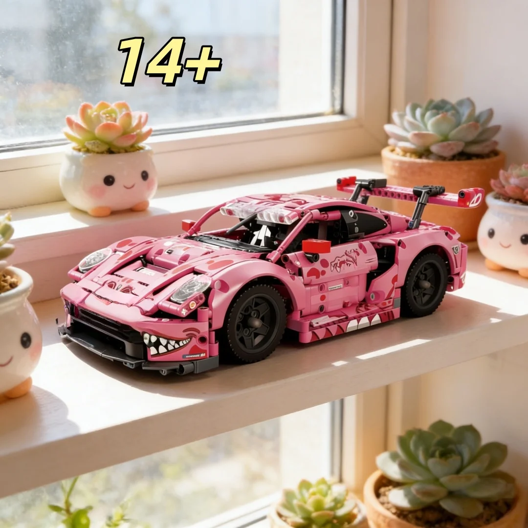 

Новинка 2026 года: конструктор-модель гоночного автомобиля, подарок, украшение для дома, головоломка, подарок на Рождество