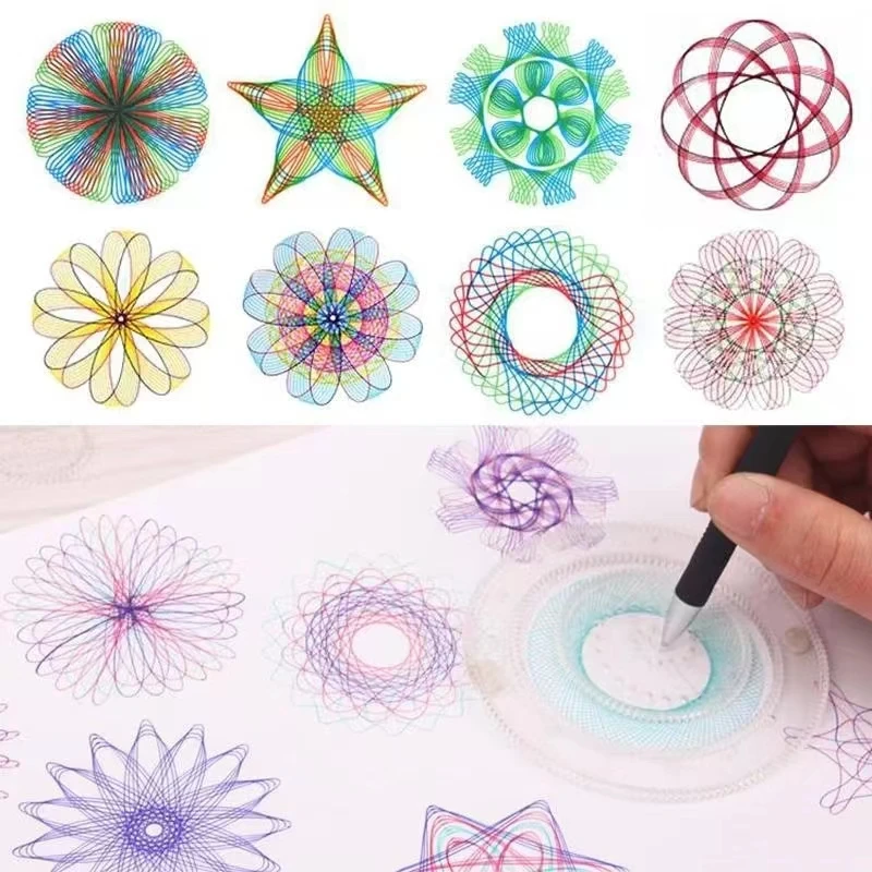 Spirograph Drawing Toys Set para Crianças, Engrenagens Interligadas, Rodas, Régua de Pintura, Desenho Criativo, Brinquedo Educativo, 22 Pcs, Conjunto