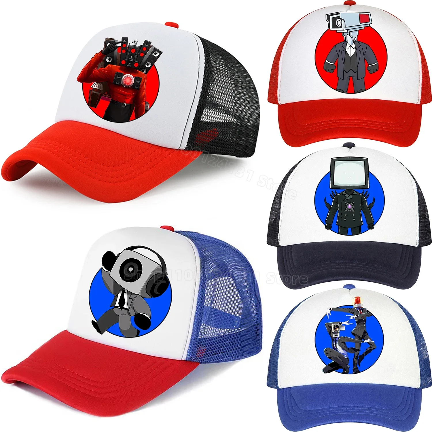 TV Man From Skibidi Toilet Baseball Cap for Kid Adult Caps Anime Figure Peaked Hat Cotton Summer Hats Fashion Accessories Gift