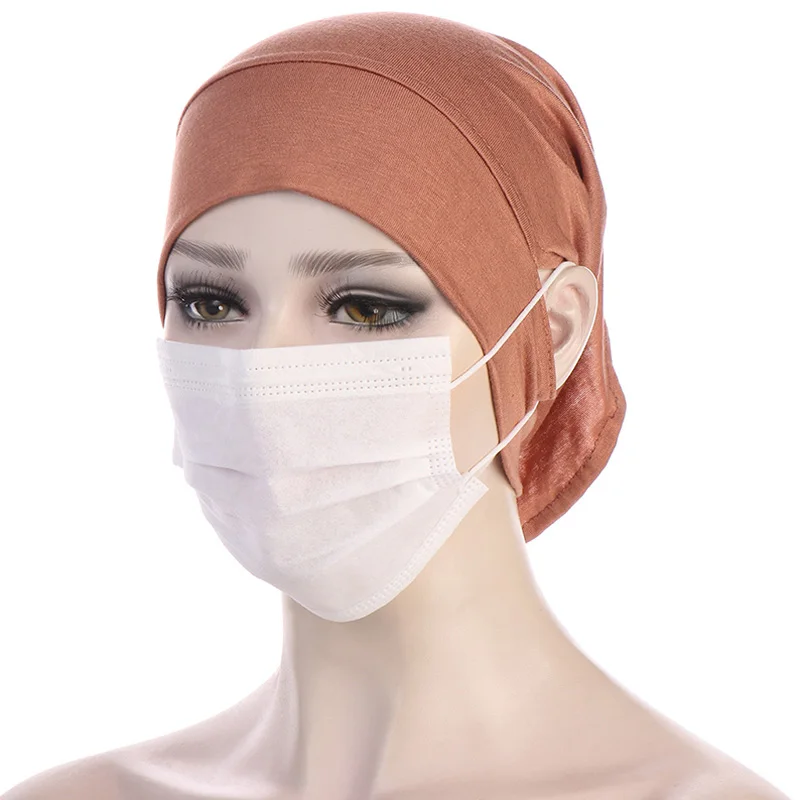 1 Stuk Moslim Binnenhijaabs Gekruiste Oor Lus Voor Vrouwen Stretchy Headwrap Dagelijks Casual Ademende Kleding Accessoires