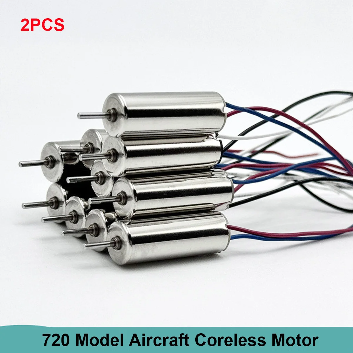 2PC Micro 720 Airplane Coreless Motor DC 3.7V 42000RPM High Speed Strong Magnetic For Mini RC Quadcopter Model Airplane