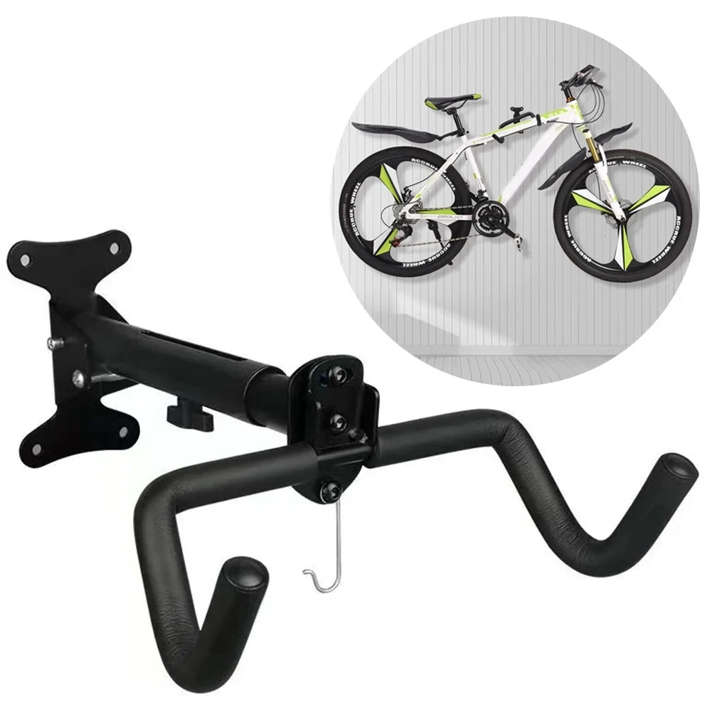 Bike Wall Mount For Road Mountain Bike Space Saving Rack Wall Hook Foldable Adjustable Cycling Rack Bicycle Accessories