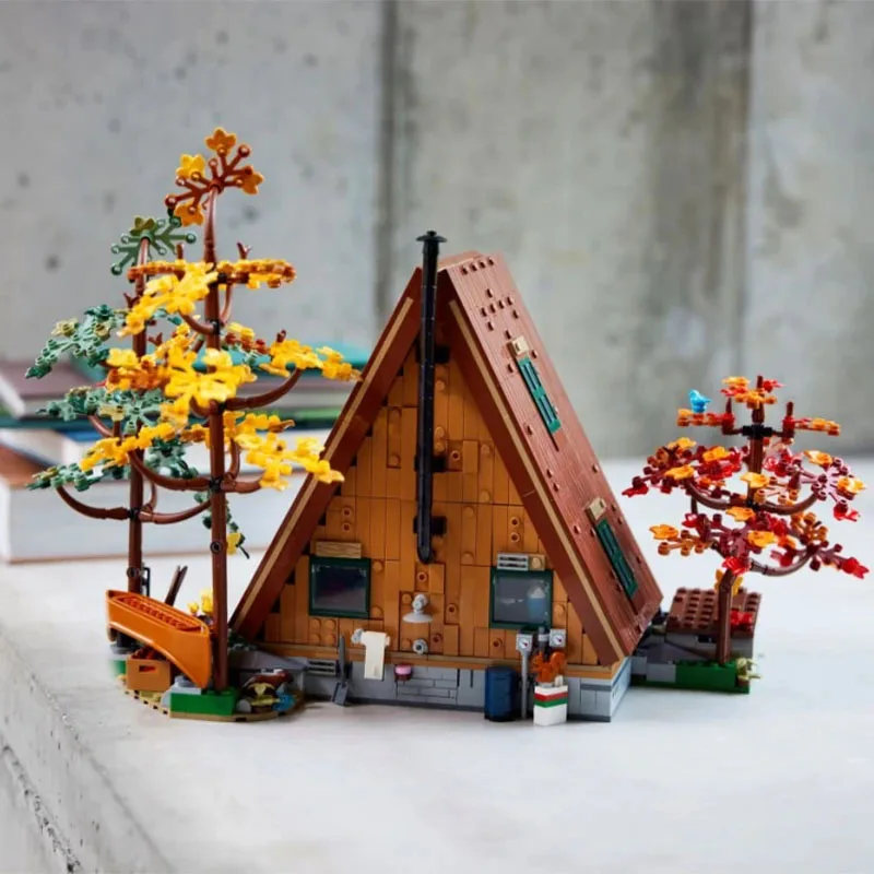 2082 pz tipo A Frame Cottage architettura compatibile quattro stagioni foresta casa sull'albero fai da te giocattoli per bambini compleanno regalo di natale 21338