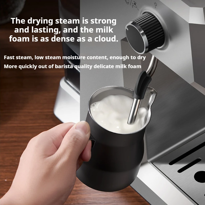 Coffee machine household semi-automatic Italian grinding steam milk foam all-in-one machine small commercial freshly ground