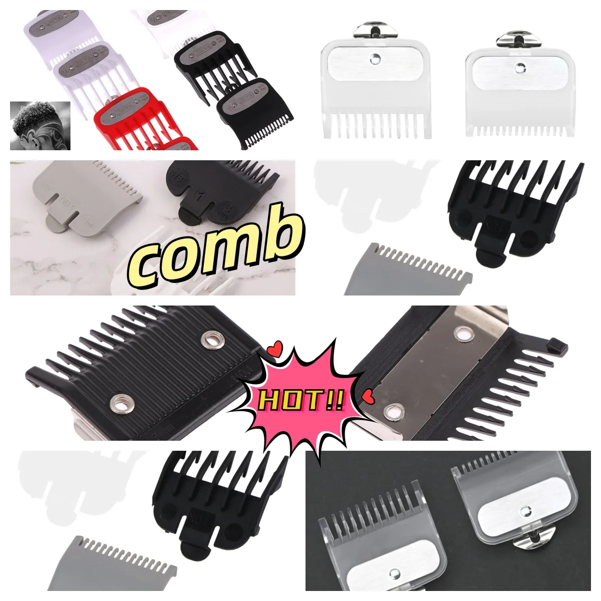 Universal Hair Clipper Guards Guide Combs Trimmer Cutting Guides Professional Styling Tool Attachment Trimmer Limit Comb 1.5-9mm