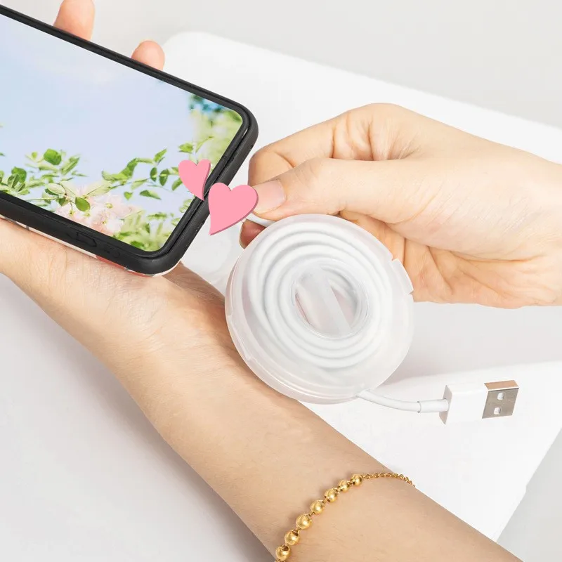 1-3pcs Rotatable Wire Winder Box Portable Round Wire Organizer Cable Winder Management Storage Box For Charging Data Line Tidy