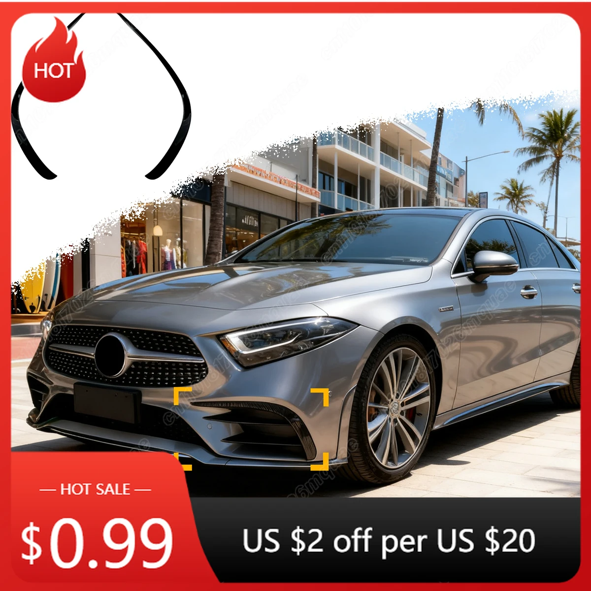 

For Mercedes Benz CLS C257 300 300d 350d 400 AMG Line 2018 2019 2020 2021 2022 2023 2024 2025 Car Front Fog Lamp Eyeb Body Kits