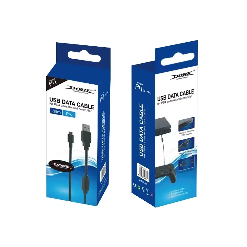 TP4-813 1.8M Charging Data Cable For PS4 Charging Cable Controller Games Handles Data Line Game Accessories