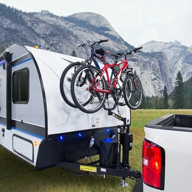 Motorhome Part Accessories Jack-It Double Bike Carrier For Recreational Vehicle Camping Car RV Caravan For Caravan RV