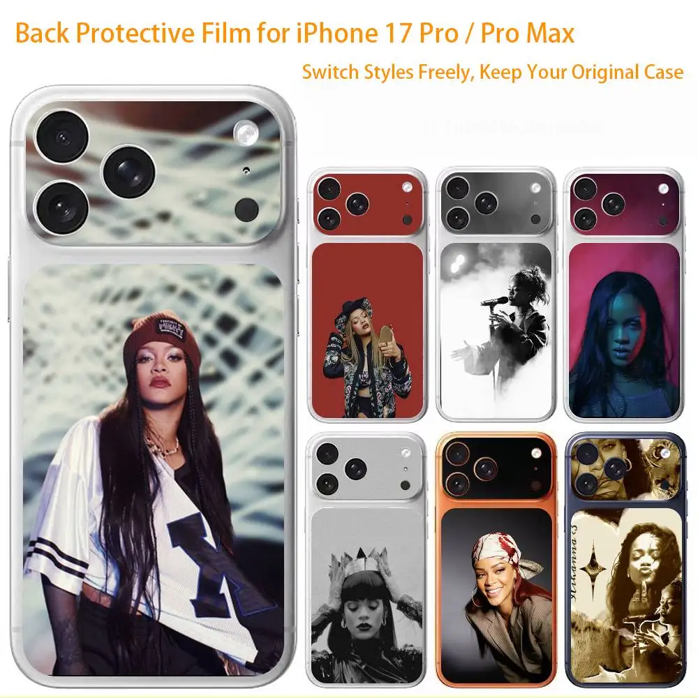 

BADgalriri R-Robyn R-Rihanna Fenty Premium Skin Wrap for iPhone 17 Pro/Max, Back Frame Camera Protective Decal (Not Case)