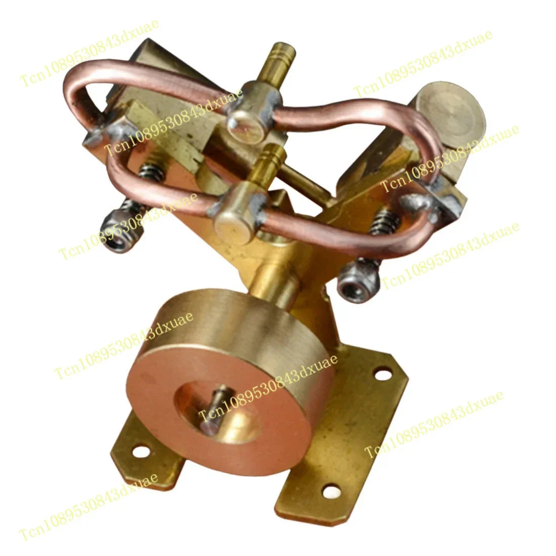 Mini Pure Copper V-shape Double Cylinder Steam Engine Model Toy Durable Learning Science Educational Gift for Kids
