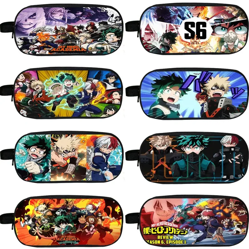 anime-meu-heroi-academia-caso-cosmetico-saco-de-lapis-katsuki-bakugo-sacos-estacionarios-boku-nenhum-heroi-academia-caixa-de-lapis-material-escolar