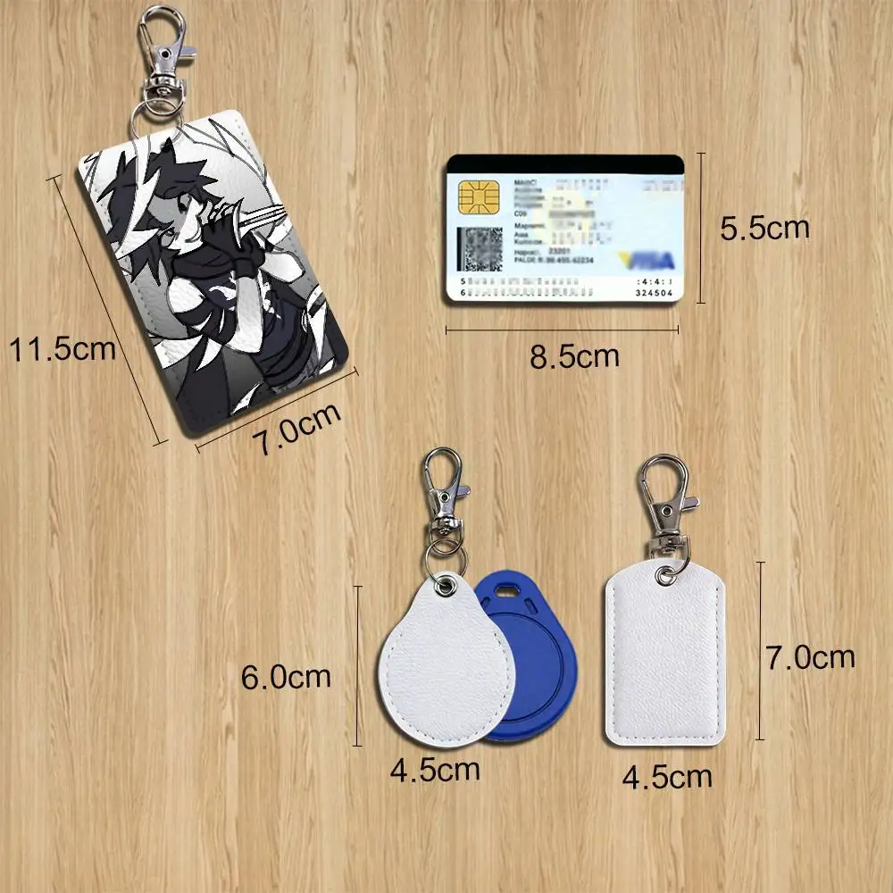 Horror game Azure Two Time Forsaken Leather Keychain Badge Holder with Lanyard - ID/Access Card Holder, Key Ring Accessory
